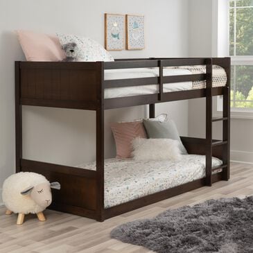 Linden Boulevard Dalton Low Profile Twin Bunk Bed in Espresso, , large