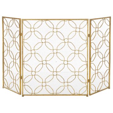 Maple and Jade 53" x 31" Fireplace Screen in Gold, , large