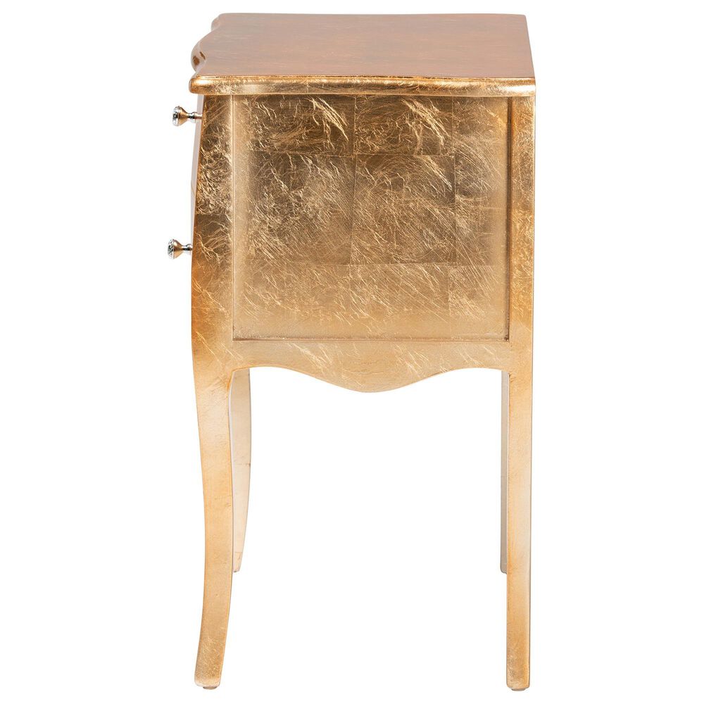 Baxton Studio Patrice 2-Drawer End Table in Gold, , large