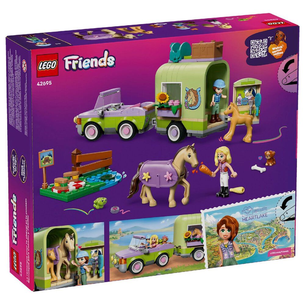 LEGO Friends Horse and Baby Foal with Trailer Building Set, , large