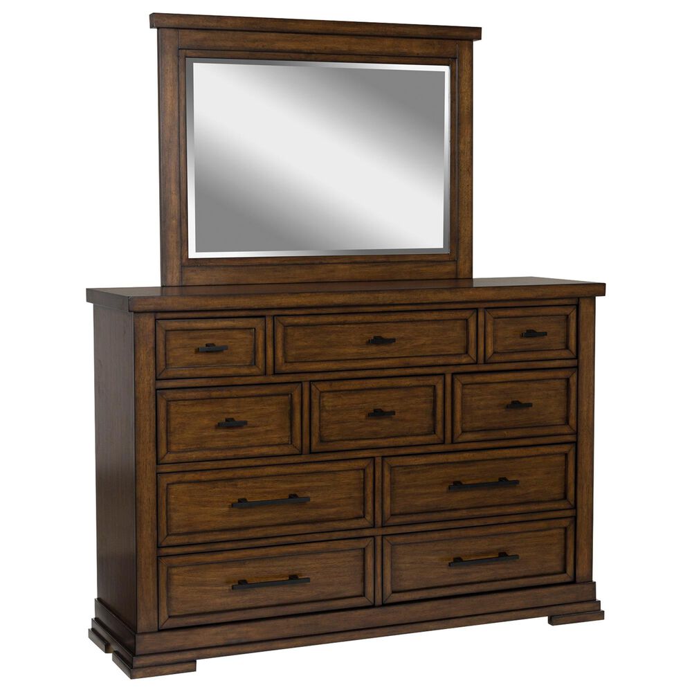 Ashley Taffenbrook 4-Piece King Storage Bedroom Set in Medium Brown and Black, , large
