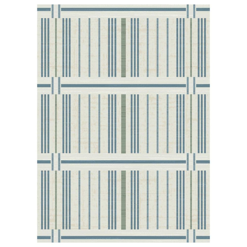 Balta Rugs Carmelle Striped 7"10" x 10" Blue Area Rug, , large