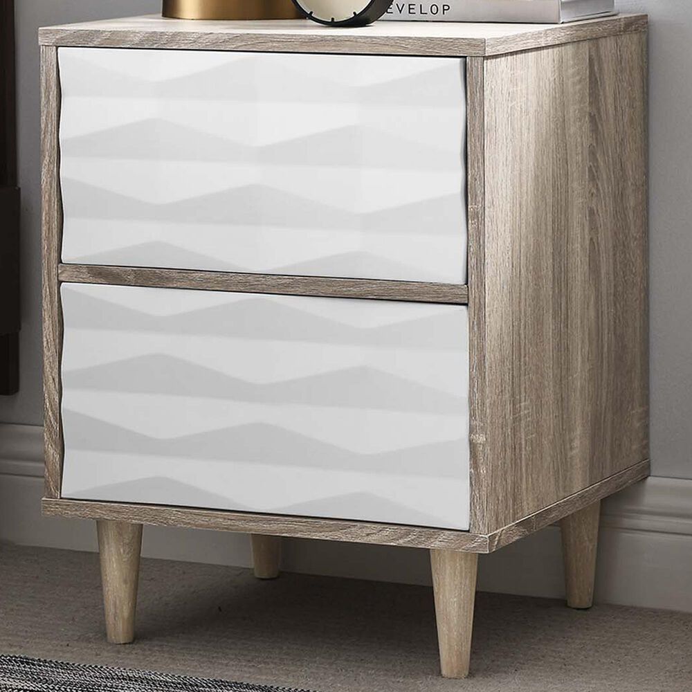 Modway Vespera 2 Drawer Nightstand in Oak White, , large