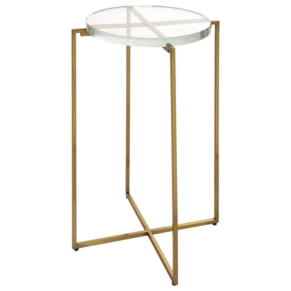 Uttermost Star-Crossed Accent Table in Brushed Gold, , large