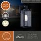 Vaxcel International Co. Ltd. Lombard 1-Light Outdoor Wall Light with GFCI Outlet in Textured Black, , large