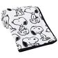 Lambs and Ivy Classic Snoopy Minky and Sherpa Baby Blanket in White and Black, , large