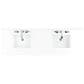 James Martin Vanities Emmeline 72" Double Bathroom Vanity in Pebble Oak with 3 cm White Zeus Quartz Top and Rectangular Sinks, , large