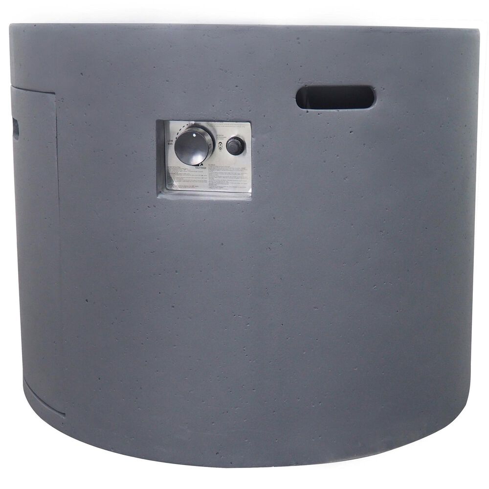 Hearth and Haven 31&quot; Round MgO Concrete Fire Pit in Dark Grey, , large