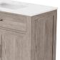 Lexora Home Abbey 36" Single Bathroom Vanity in Grey Oak with 2 cm White Carrara Marble Top and Rectangular Sink, , large