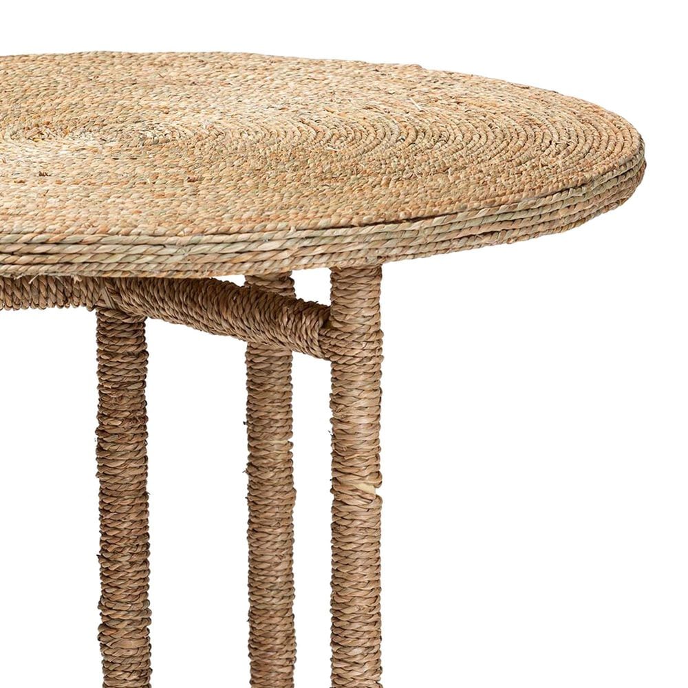 Baxton Studio Fumito Round End Table in Natural Brown, , large