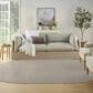 Nourison Courtyard Ivory and Silver 6" x 9" Oval Indoor/Outdoor Area Rug, , large