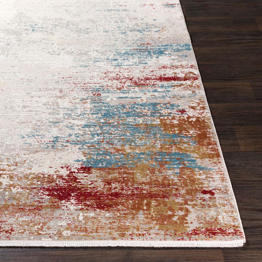 Surya Solar 9&#39;6&quot; x 13&#39; Orange, Saffron, Red, Sky Blue, White, Gray and Charcoal Area Rug, , large