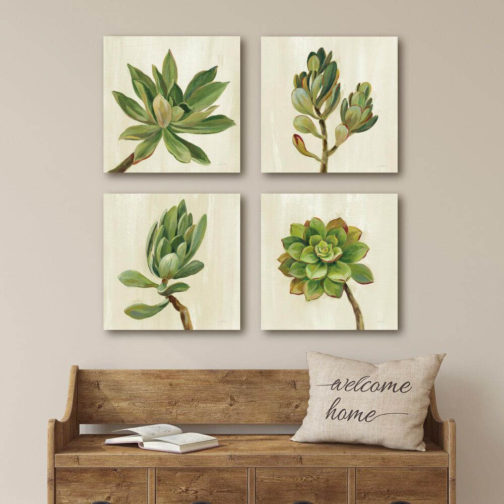 Courtside Market Front Yard Succulent 4-Piece Canvas Set, , large