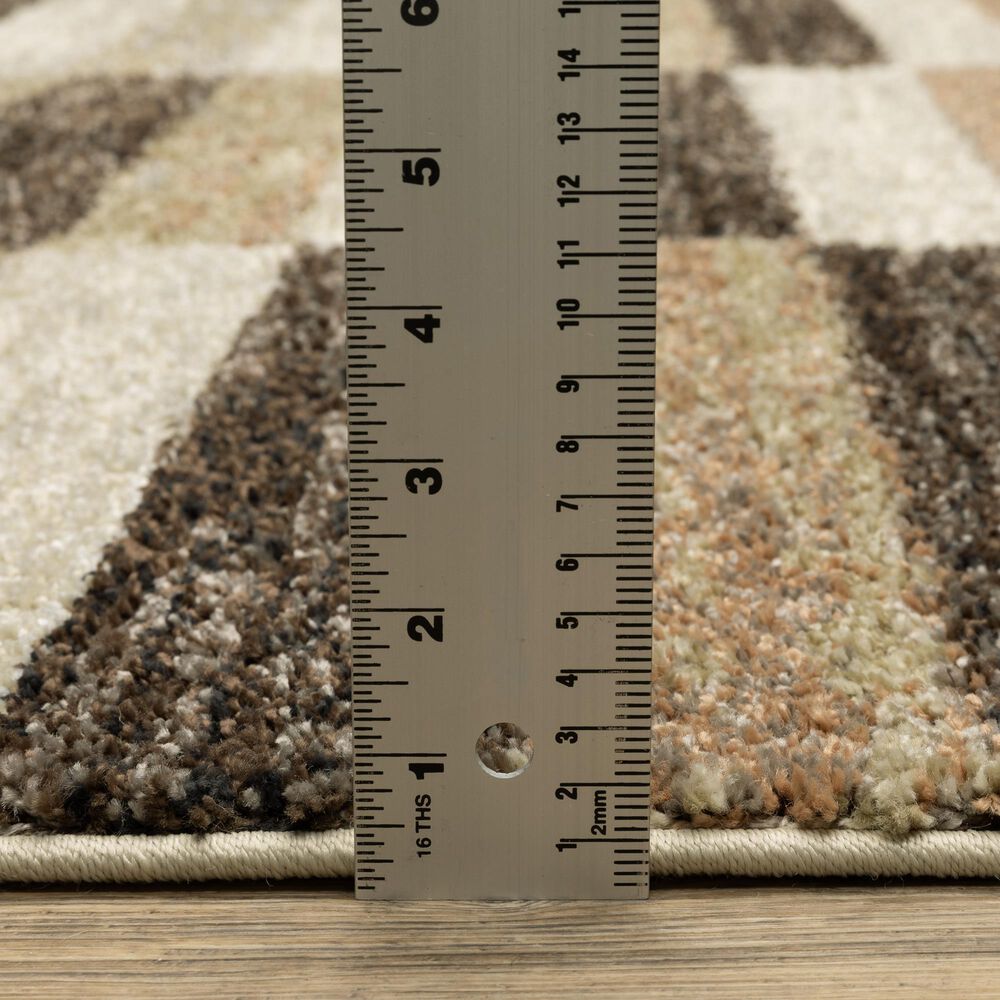 ROW by Oriental Weavers Gemma Brown, Rust and Beige 5'3" x 7' Area Rug, , large