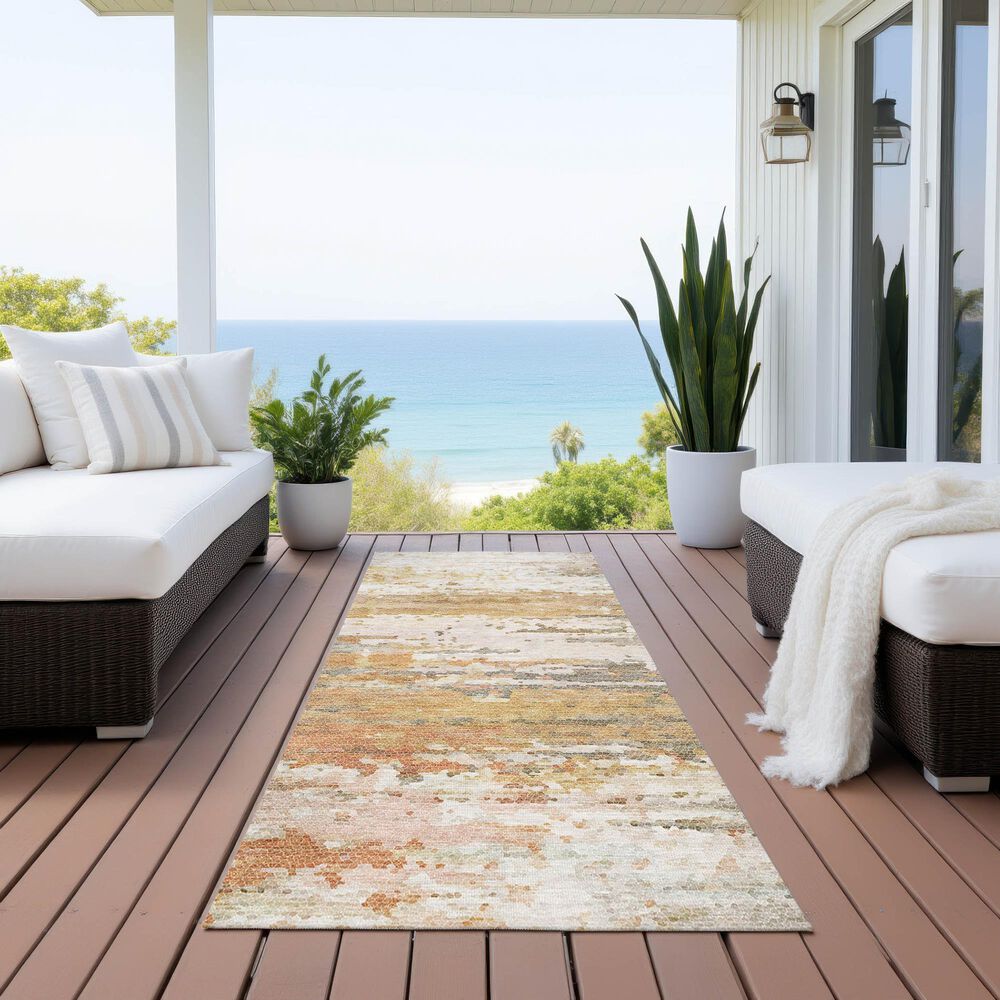 Dalyn Rug Company Lumara Khaki 2'3" x 7'6" Indoor/Outdoor Runner, , large