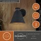 Vaxcel Smith 1-Light Outdoor Motion Sensor Wall Sconce in Textured Black, , large
