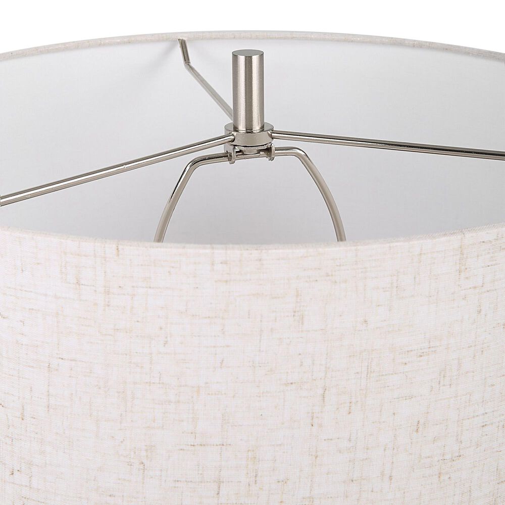 Uttermost Uplift Table Lamp in Bleached Wood and Nickel Plated, , large