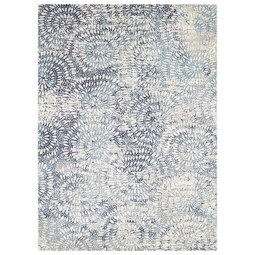 Drew and Jonathan Home Expressions Imprinted 91671-60110 8" x 11" Aqua Area Rug, , large