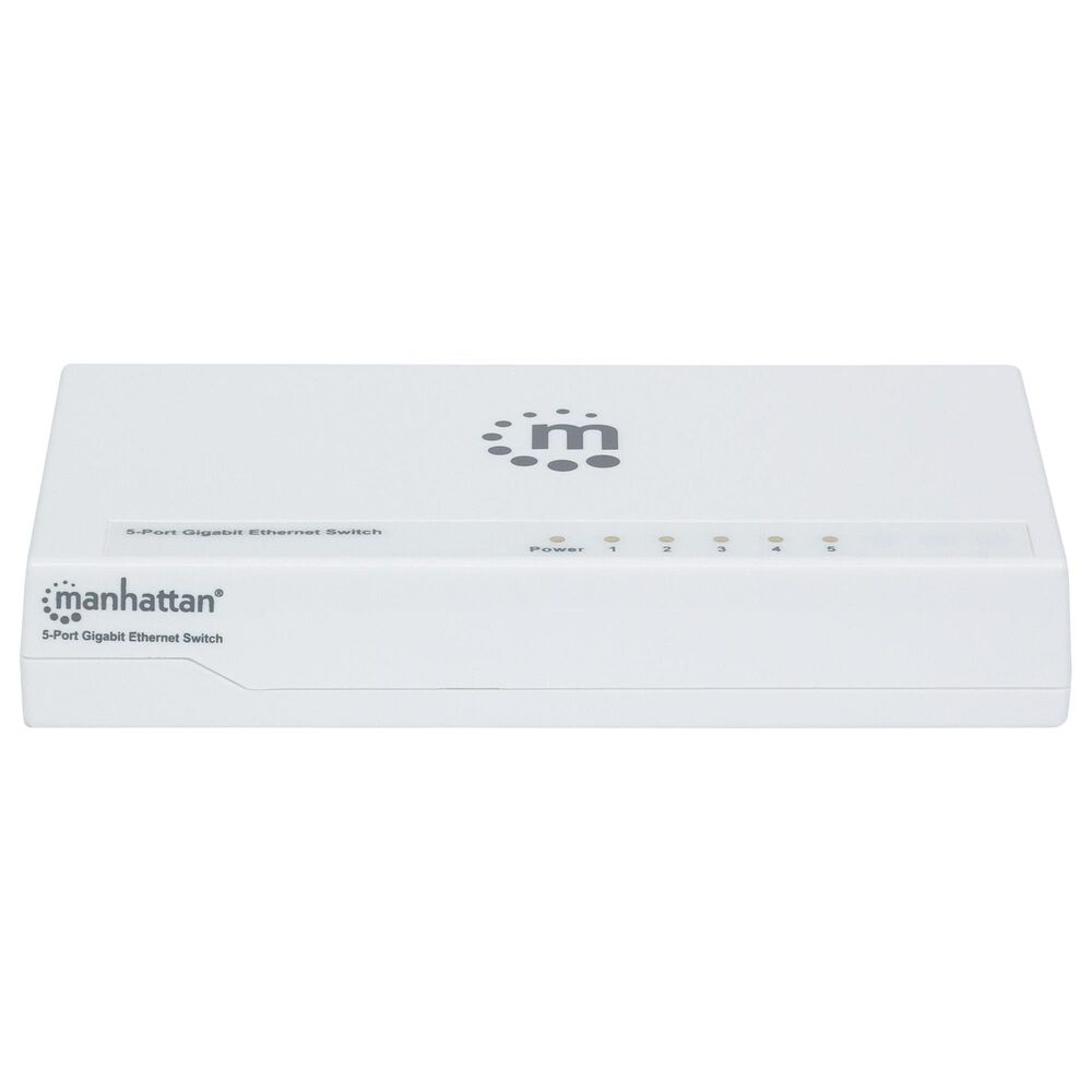 Manhattan 5-Port Desktop Gigabit Ethernet Switch in White, , large