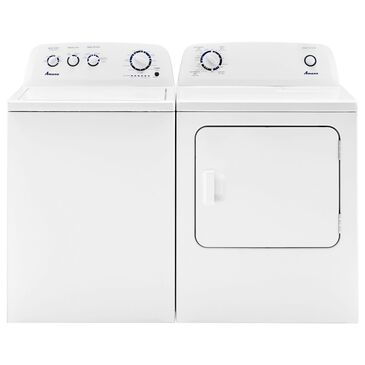 Amana Top Load Washer with High-Efficiency Agitator and 6.5 Cu. Ft. Electric Dryer Laundry Pair in White , , large