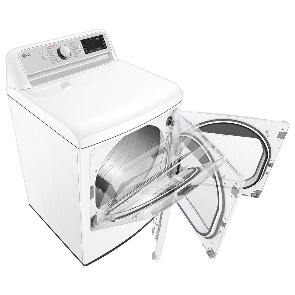 LG 7.3 Cu. Ft Front Load Turbo Steam Gas Dryer in White, , large