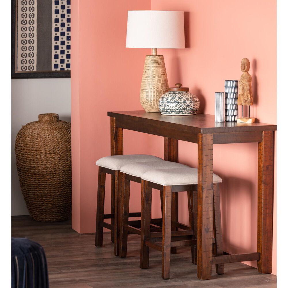 Mayberry Hill Jax Bar Table and Three Stools in Rich Walnut, , large