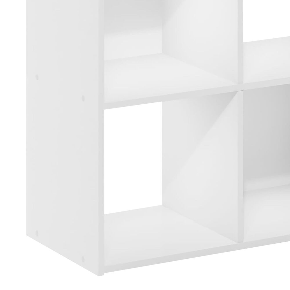 HOMLUX 4-Cube Open Shelf Bookshelf in White, , large