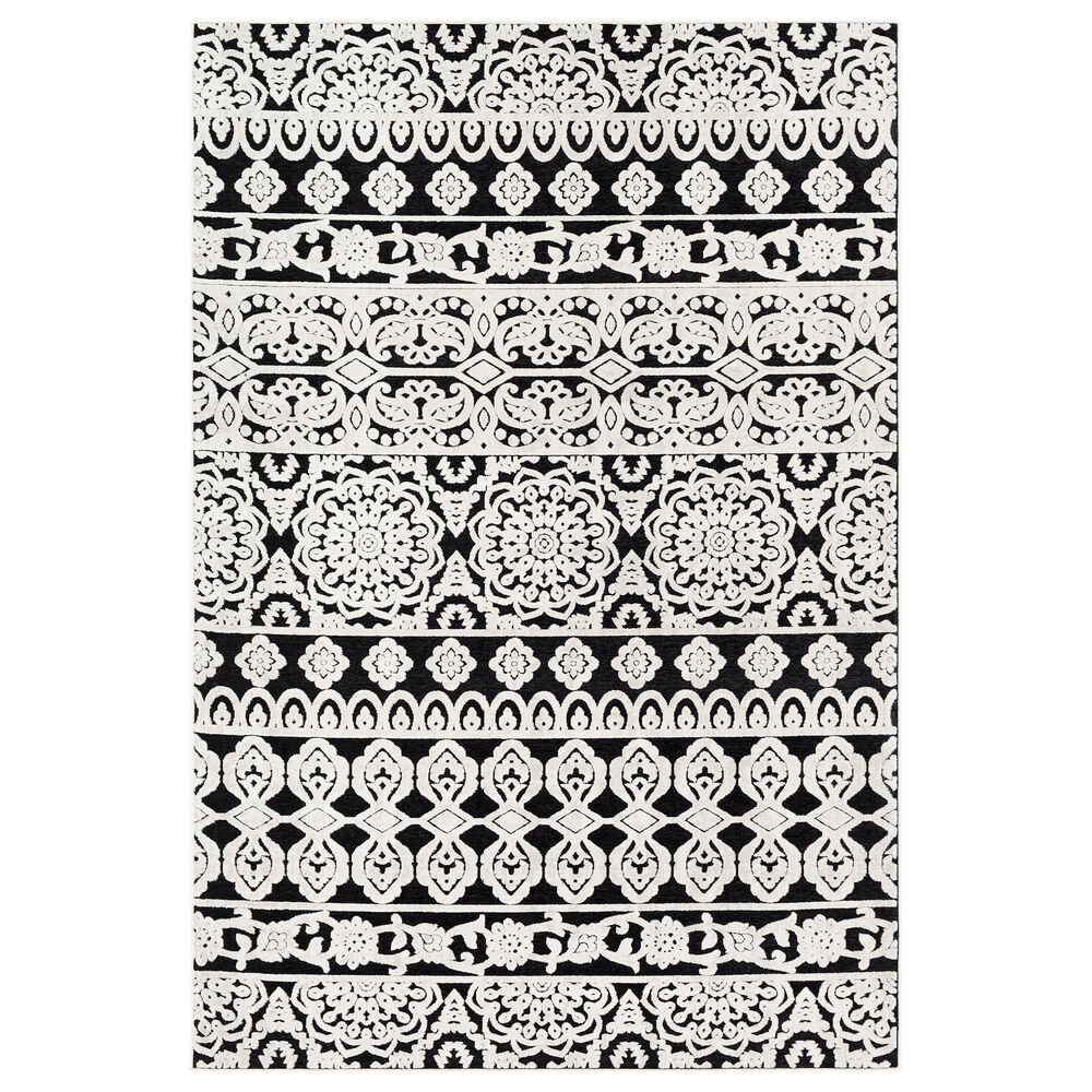 Surya Dantel DTL-2315 2" x 2"9" Silver Gray, Black and Taupe Scatter Rug, , large