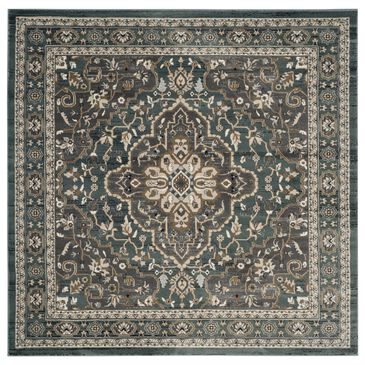 Safavieh Lyndhurst 7" Square Teal and Grey Area Rug, , large