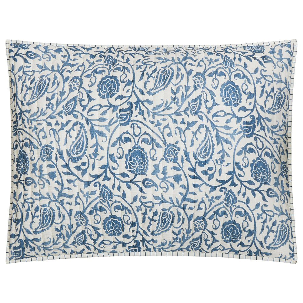 Peking Handicraft Eden Paisley 3-Piece Full/Queen Quilt Set in Blue, , large