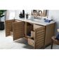 James Martin Vanities Portland 60" Single Bathroom Vanity in Whitewashed Walnut with 3 cm Arctic Fall Solid Surface Top and Rectangular Sink, , large