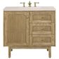 James Martin Vanities Laurent 36" Single Bathroom Vanity in Light Natural Oak with 3 cm Eternal Marfil Quartz Top and Rectangular Sink, , large