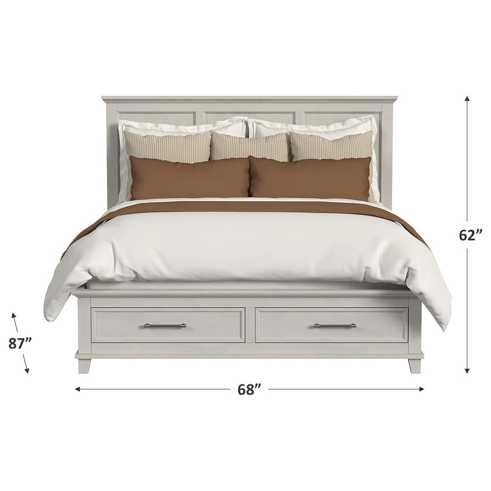 Mayberry Hill Canterbury Queen Storage Bed in Ivory, , large