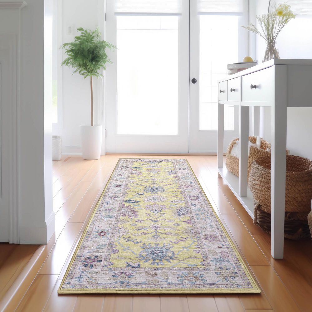 Dalyn Rug Company Hatay 2&#39;3&quot; x 7&#39;6&quot; Yellow Runner, , large