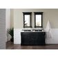 James Martin Vanities Brookfield 60" Double Bathroom Vanity in Antique Black with 3 cm Carrara White Marble Top and Rectangle Sink, , large