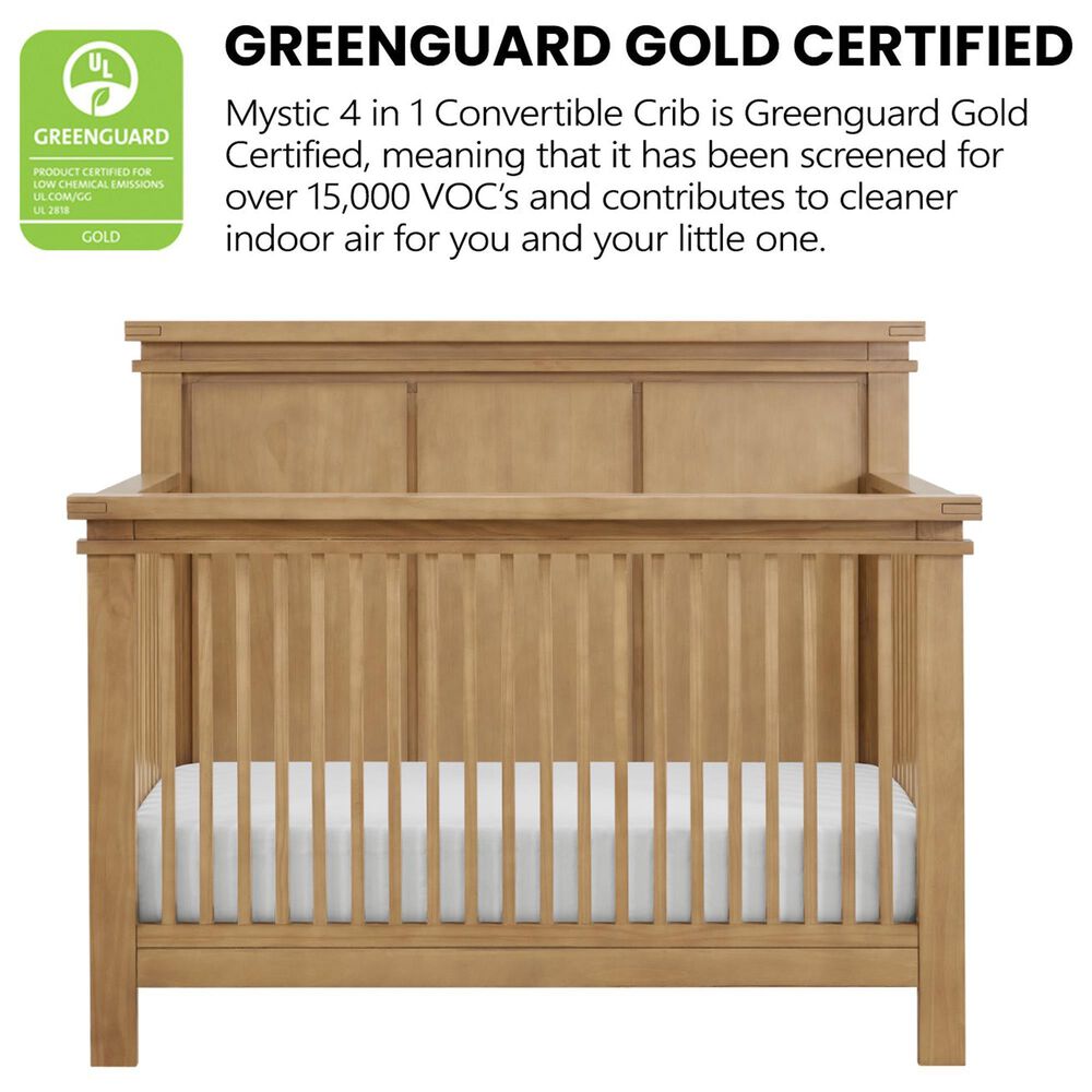 Oxford Baby Mystic 4-In-1 Convertible Crib in Honey, , large