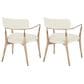 Lumisource Savannah Arm Chair with Cream Cushion in Copper and Whitewashed (Set of 2), , large