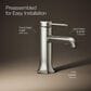 Kohler Occasion Single-Handle Bathroom Sink Faucet in Vibrant Polished Nickel, , large