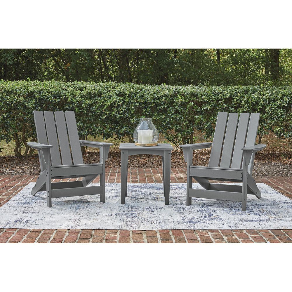 Ashley Cove Beach Outdoor Adirondack Chair in Gray, , large