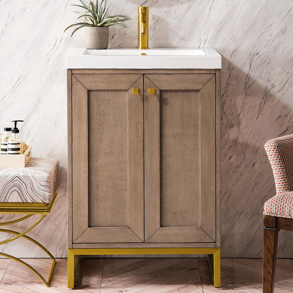 James Martin Chianti 24" Single Bathroom Vanity in Whitewashed Walnut