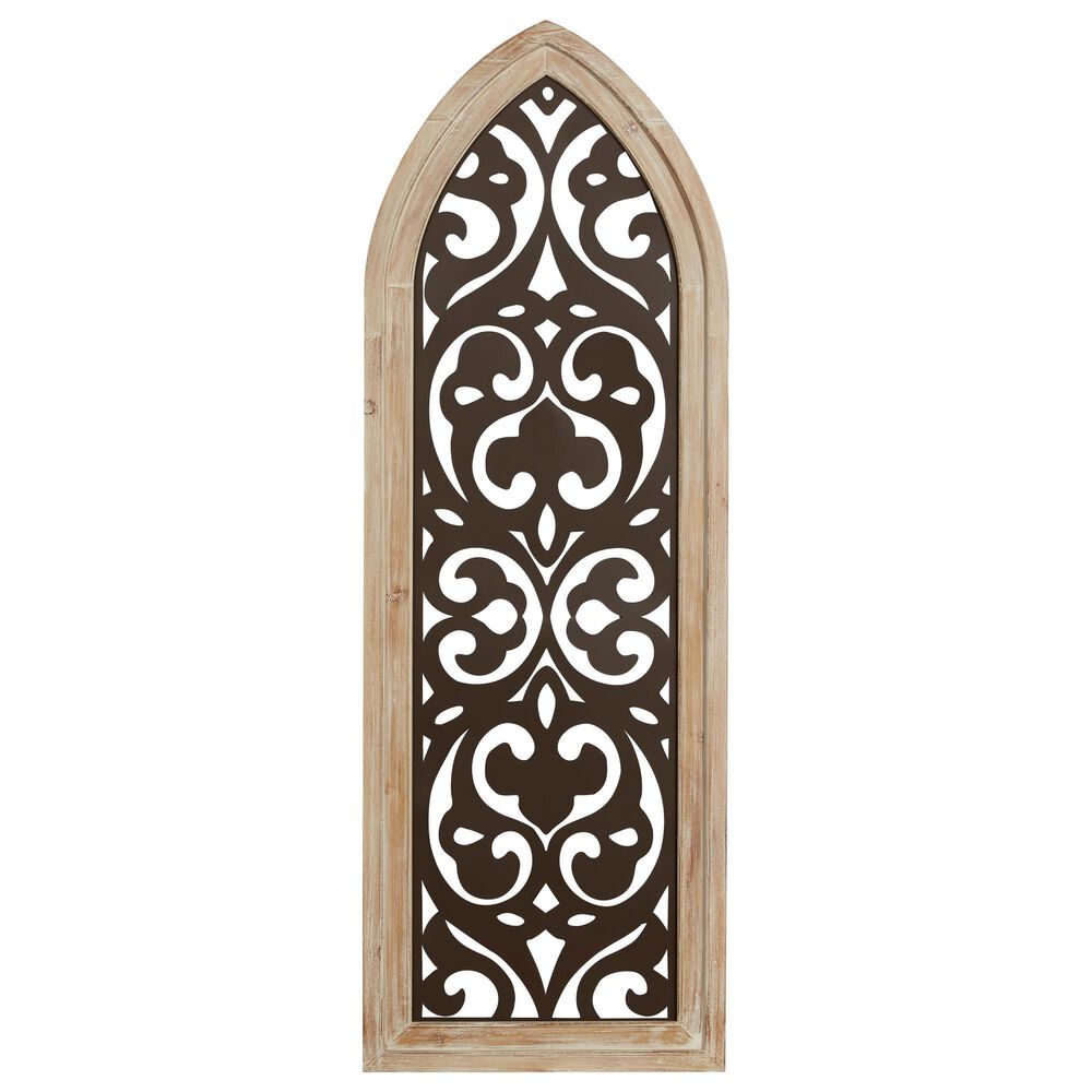 Maple and Jade 46.5" x 16" Rustic Abstract Wall Decor in Brown, , large