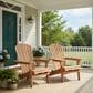 Hearth and Haven Outdoor Folding Adirondack Chair in Light Brown (Set of 2), , large