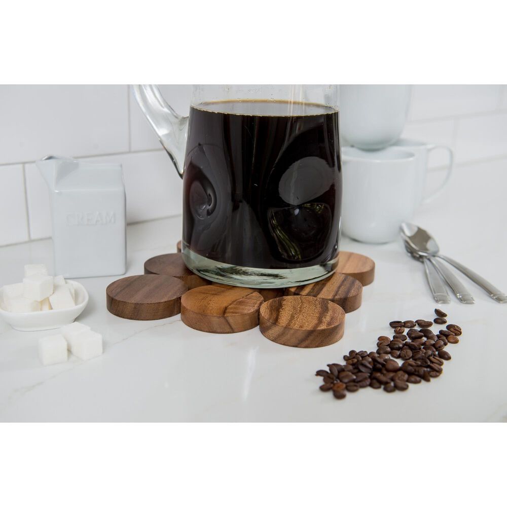 Lipper International Acacia Dotted Trivet in Brown, , large