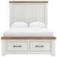 Ashley Savonport Full Storage Bed with Nightstand in White and Brown, , large