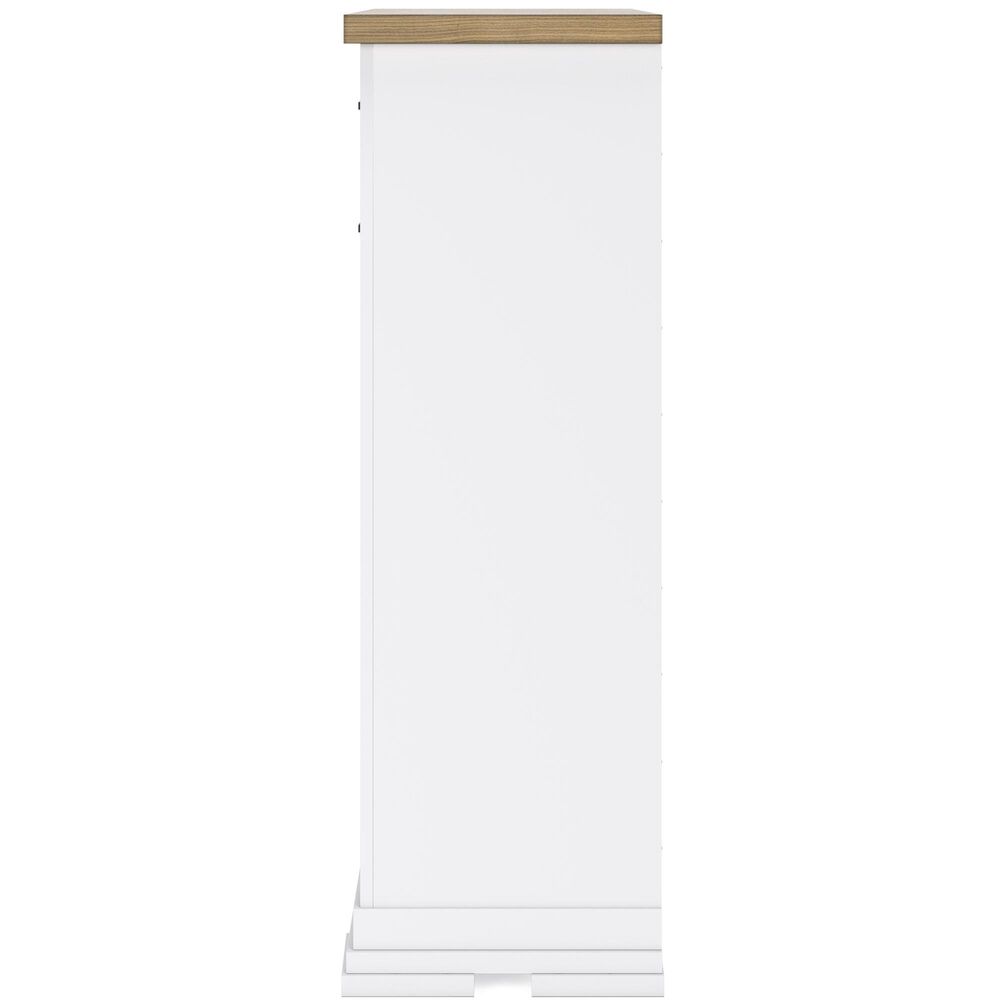 Ashley Ashbryn 5 Drawer Chest in White and Natural, , large