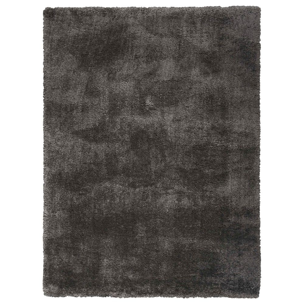 Nourison Dreamy Shag Solid 6"7" x 9"2" Grey Area Rug, , large