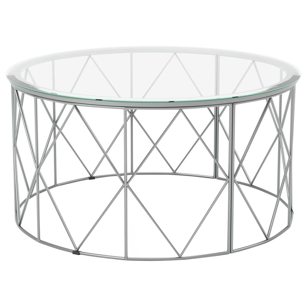 Furniture of America Robles Coffee Table in Chrome, , large