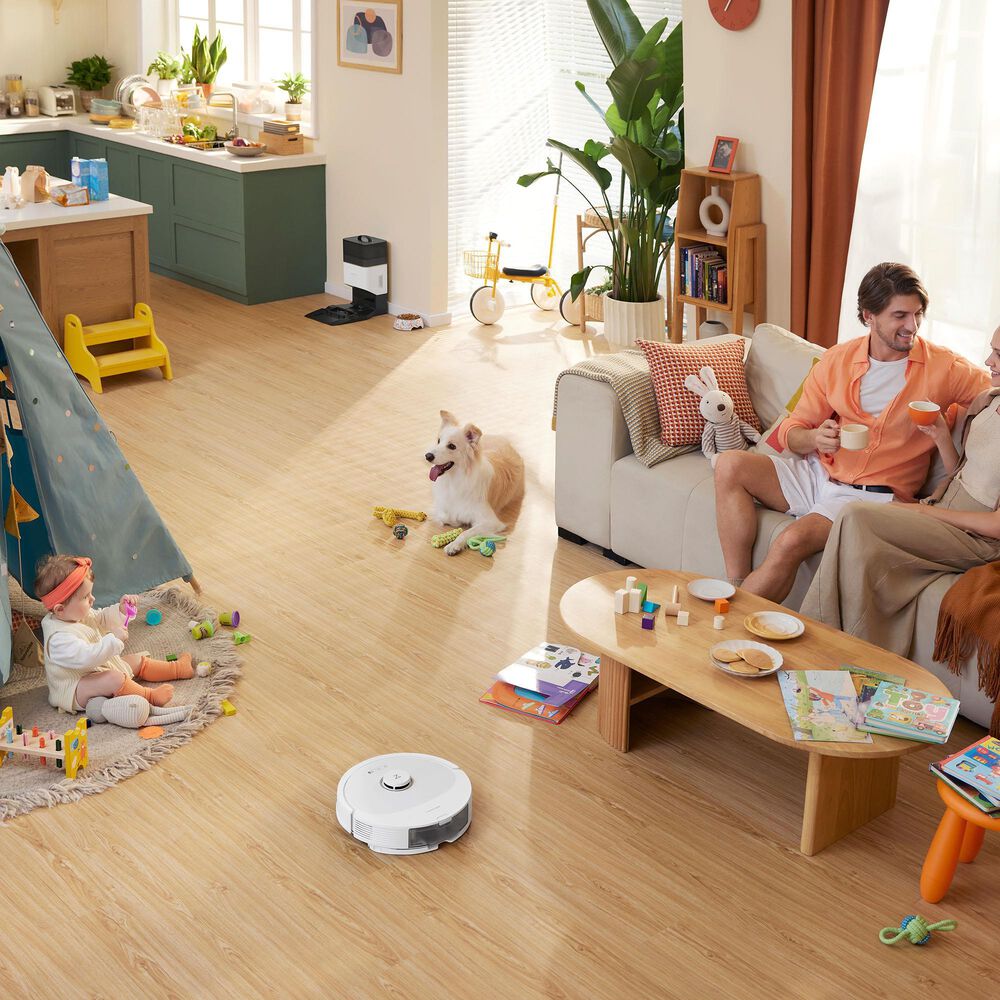 Roborock Q8 Max+ Robot Vacuum and Mop with Auto-Empty Dock in White, , large