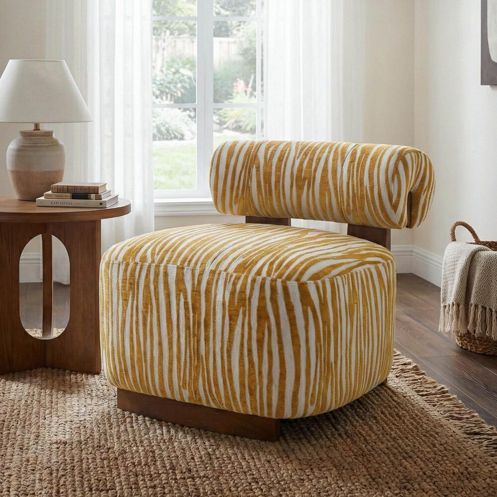 Furniture of America Orynt Accent Chair in Yellow, , large