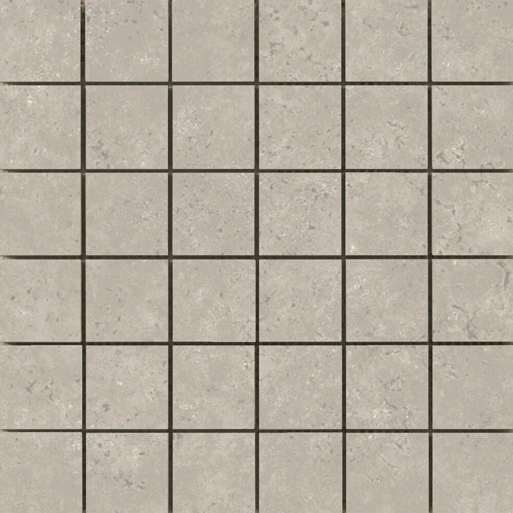 Emser Tesola Taupe 2" x 2" Square on 12" x 12" Ceramic Mosaic Sheet, , large